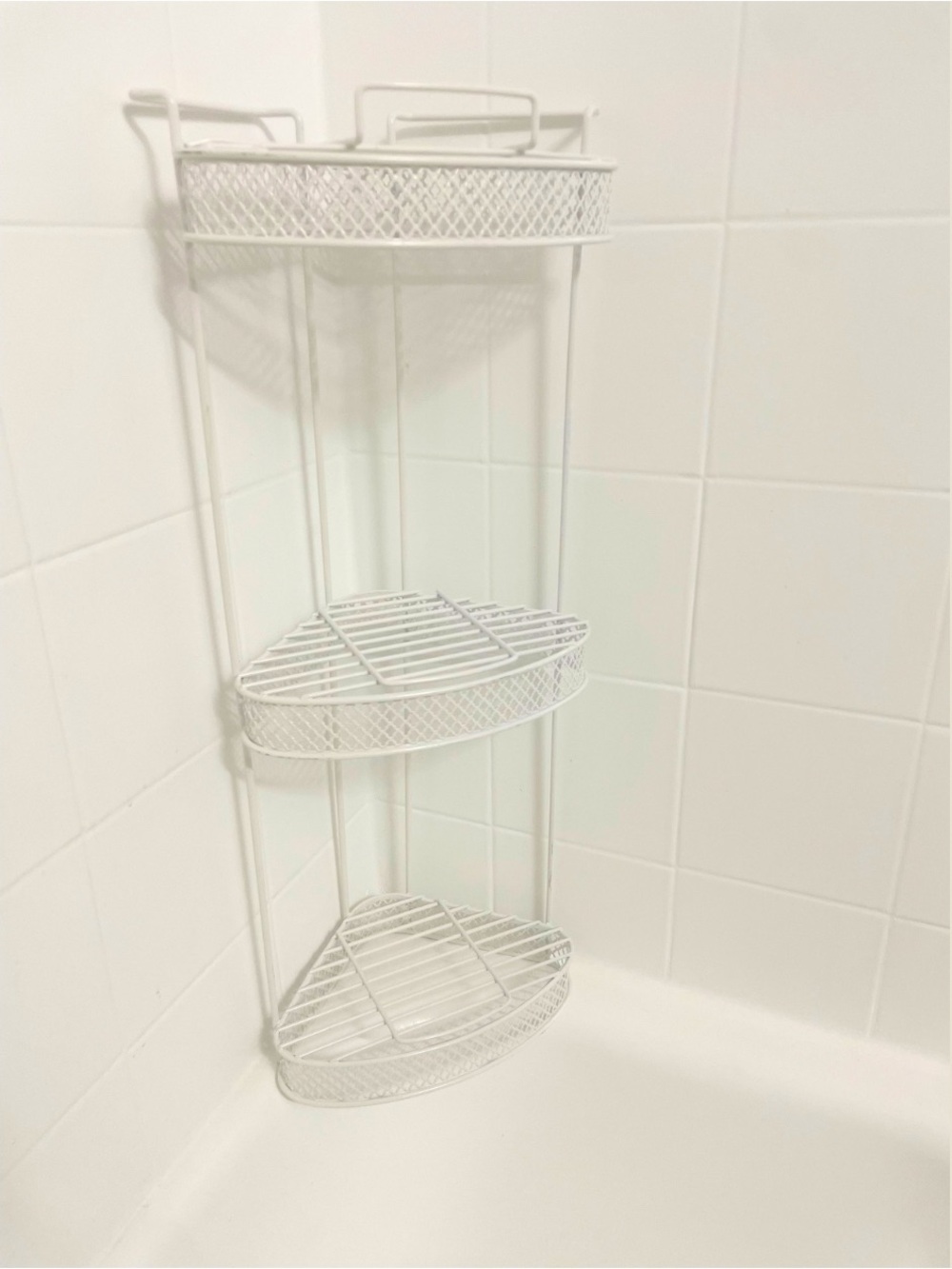 White Shower Caddy - 3-Tier Bath Shelf